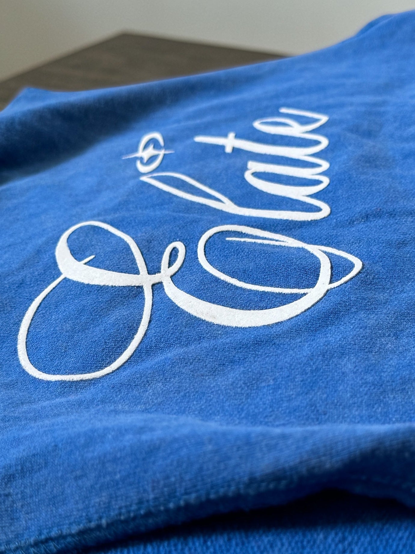 ELATE signature Acid-Wash oversized sleeveless tank- ROYAL BLUE| 240 GSM French Terry Cotton