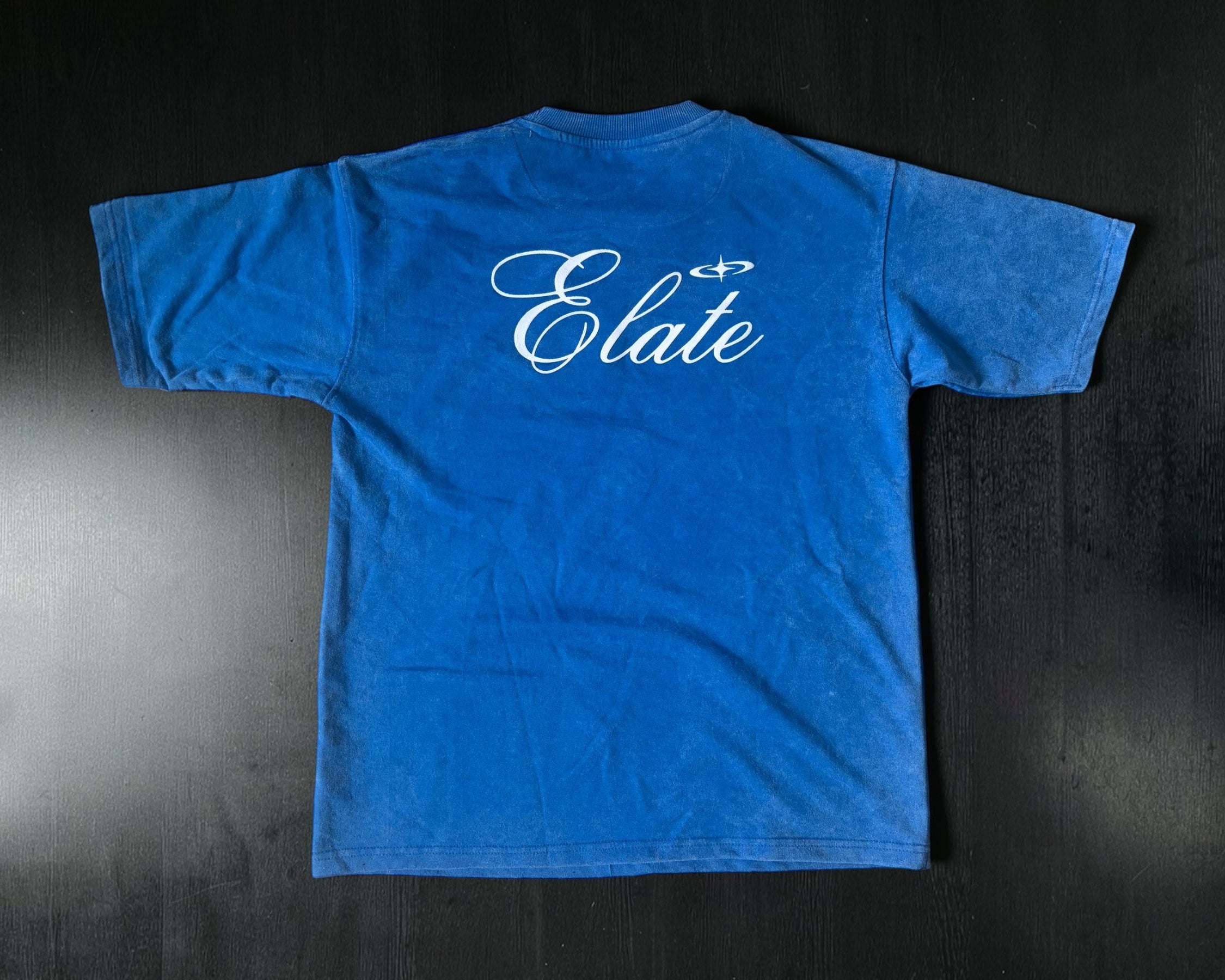 ELATE signature Acid-wash oversized tee| ROYAL BLUE| 240GSM French Terry Cotton