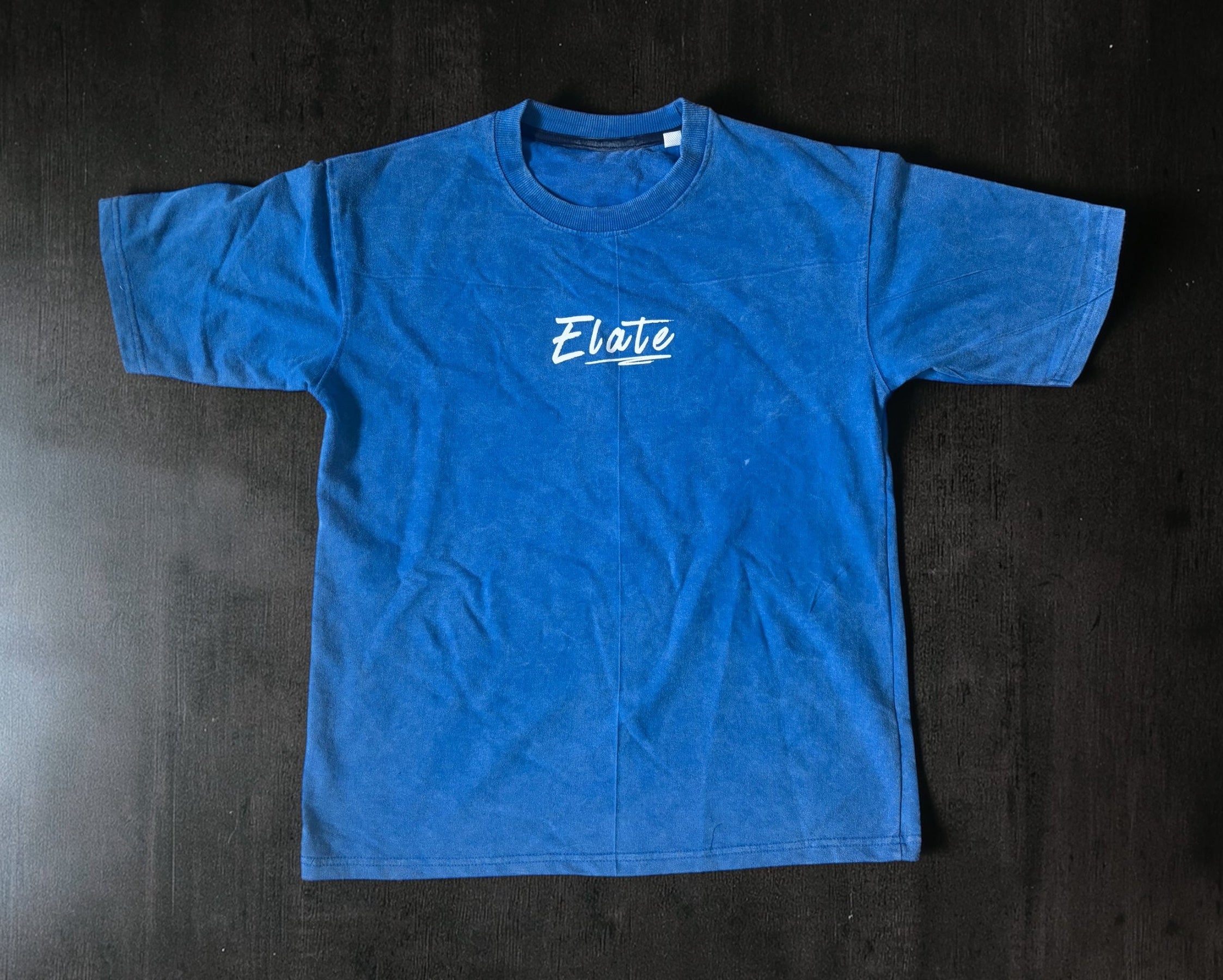 ELATE signature Acid-wash oversized tee| ROYAL BLUE| 240GSM French Terry Cotton