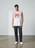 ELATE SIGNATURE | SPIDER MAN TANKS|WHITE| 240GSM French Terry Cotton